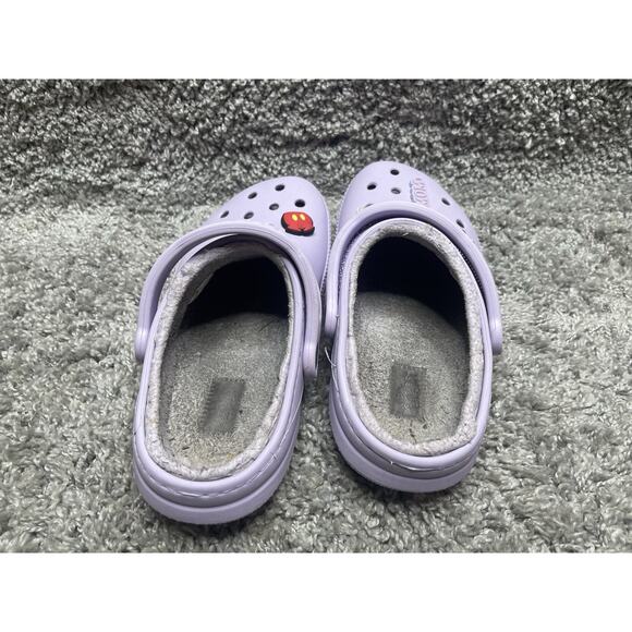 Crocs Classic Clog Purple Womens Size 7 Lined Shoes Preowned - Picture 4 of 14